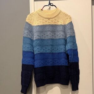 Vintage Striped Wool Ski Sweater